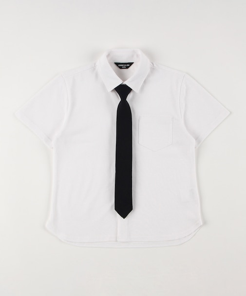 ネクタイ付き 半袖シャツ (100-130cm)