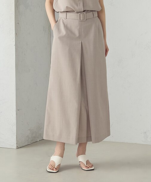 【セットアップ対応】ベルテッドタックスカート