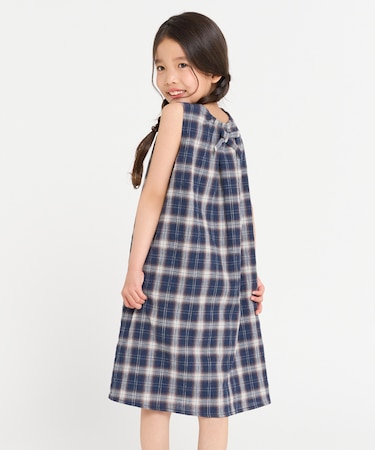 くしゅっとチェック 2wayワンピース