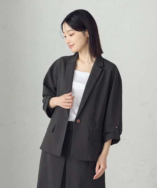 【セットアップ対応】テーラード シャツジャケット