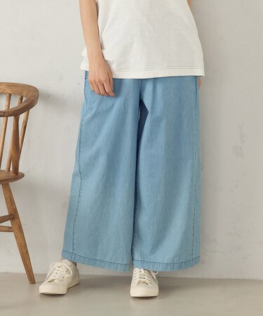 【セットアップ対応】デニムイージーパンツ