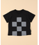 ギンガムチェック使い パッチワーク半袖Tシャツ(ベビーサイズ)