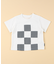 ギンガムチェック使い パッチワーク半袖Tシャツ(ベビーサイズ)
