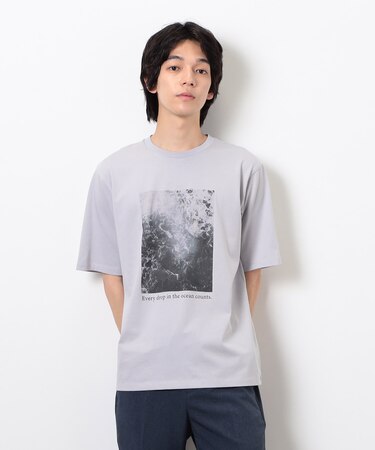 【接触冷感】 Feel-Cool フォトTシャツ 「SEA」