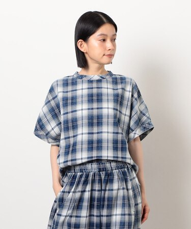 インディゴチェックプルオーバー / セットアップ対応