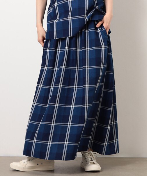 インディゴチェックスカート / セットアップ対応