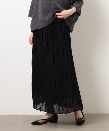 シフォンジョーゼット クリンクルプリーツスカート