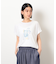 スタッズ 箔ライン付き プリントＴシャツ