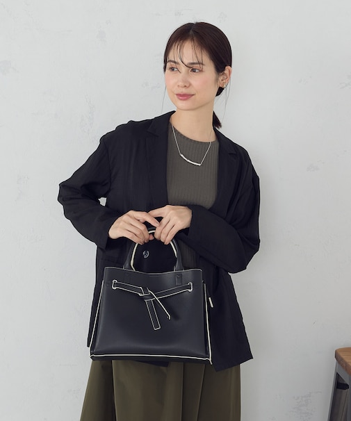 リボンあおりトートバッグ