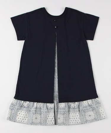 バンダナプリント 切り替え2WAYワンピース