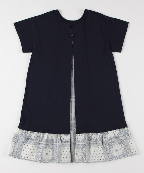 バンダナプリント 切り替え2WAYワンピース