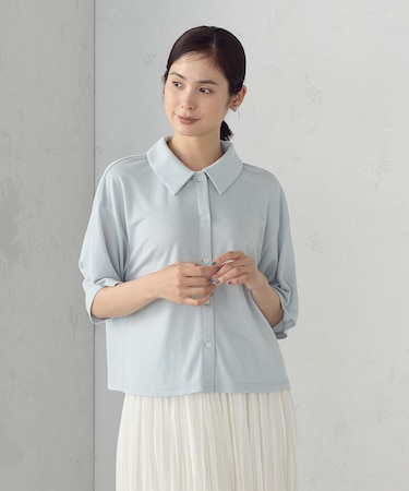 ラメフライス 襟付きカーディガン