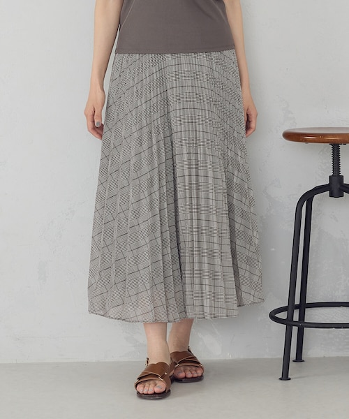 シフォンジョーゼット アシンメトリープリーツ スカート