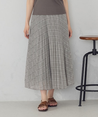 シフォンジョーゼット アシンメトリープリーツ スカート