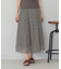 シフォンジョーゼット アシンメトリープリーツ スカート