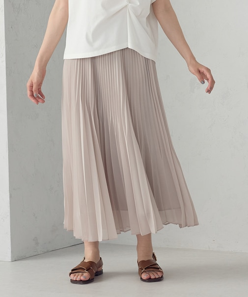 シフォンジョーゼット アシンメトリープリーツ スカート