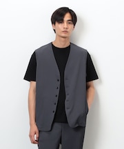 【セットアップ対応】ポリエステル 楊柳 ジレ