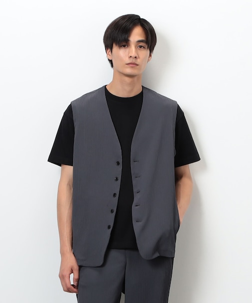 【セットアップ対応】ポリエステル 楊柳 ジレ