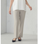 【美しいベーシックパンツ】ポリエステルストレッチ セミフレアパンツ