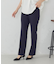 【美しいベーシックパンツ】ポリエステルストレッチ セミフレアパンツ