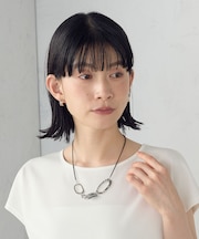 オーバルリングスライド ネックレス