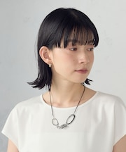 オーバルリングスライド ネックレス