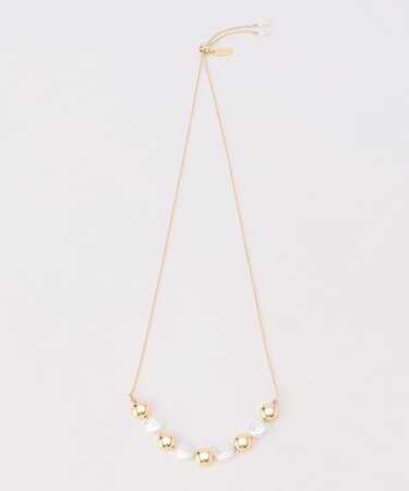 パール×メタル ペンダント