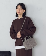 2WAY フェイクファー ボストンバッグ