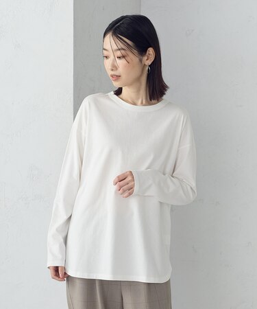 裾スリット ロングＴシャツ