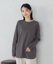 裾スリット ロングＴシャツ
