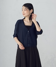 クロップド ラメ ドルマンシルエット カーディガン