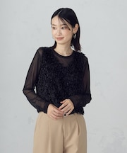 【セットアイテム】フリンジベスト＋シアーインナー