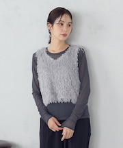 【セットアイテム】フリンジベスト＋シアーインナー
