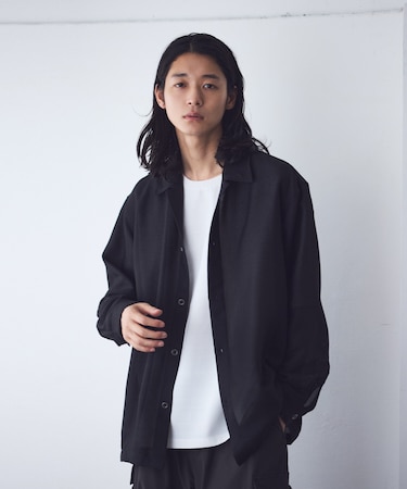 カラミメッシュ シャツブルゾン