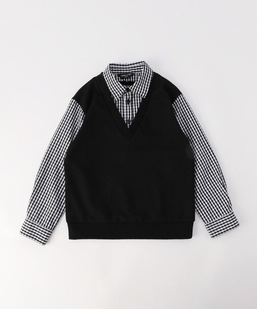 フェイクレイヤードシャツ (140-160cm)