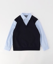 フェイクレイヤードシャツ (100-130cm)