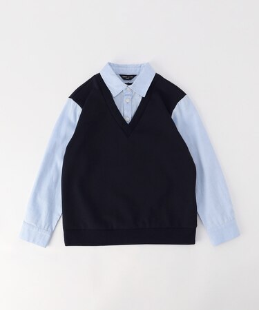 フェイクレイヤードシャツ (100-130cm)