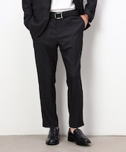 【セットアップ対応】デニムライクストレッチ テーパードパンツ