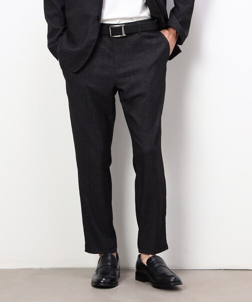 【セットアップ対応】デニムライクストレッチ テーパードパンツ