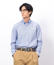 コンパクト千鳥柄 釦ダウンドレスシャツ