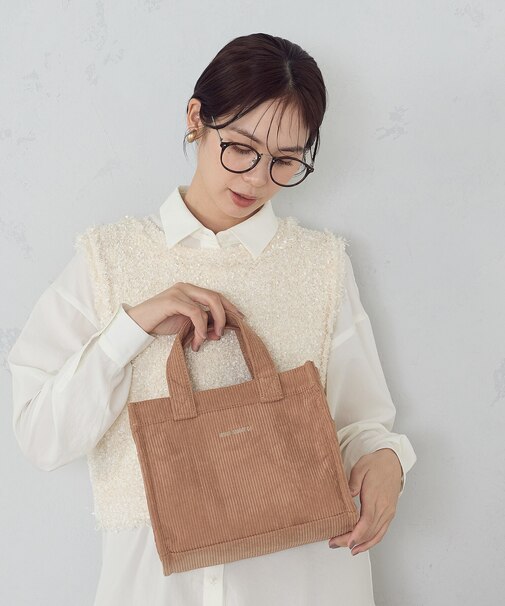 コーデュロイミニトート