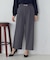 【美しいベーシックパンツ】ポリエステルレーヨンストレッチ　ワイドパンツ