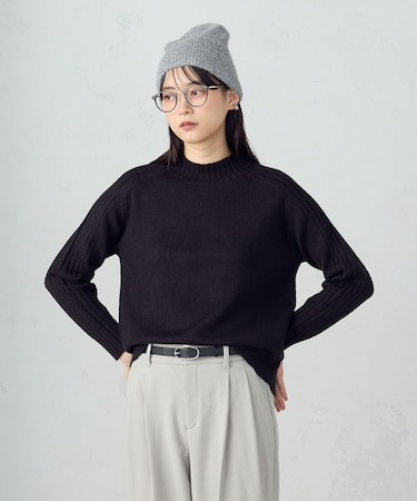 【ウォッシャブル】日本の色　ハイネックニット