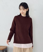 【ウォッシャブル】日本の色　ハイネックニット