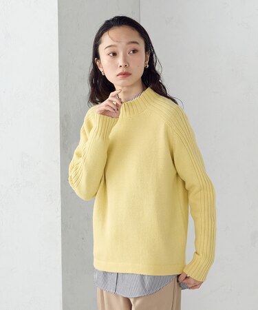 【ウォッシャブル】日本の色 ハイネックニット