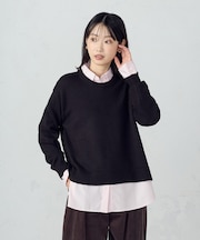 【ウォッシャブル】日本の色 クルーネックニット