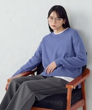 【ウォッシャブル】日本の色　クルーネックニット