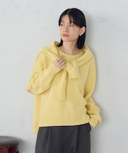 【ウォッシャブル】日本の色　クルーネックニット