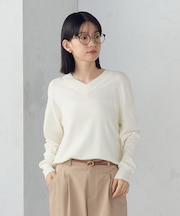 【ウォッシャブル】ベーシック　Ｖネックオーバーサイズニット