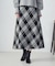 チェック柄　ニットスカート / セットアップ対応
